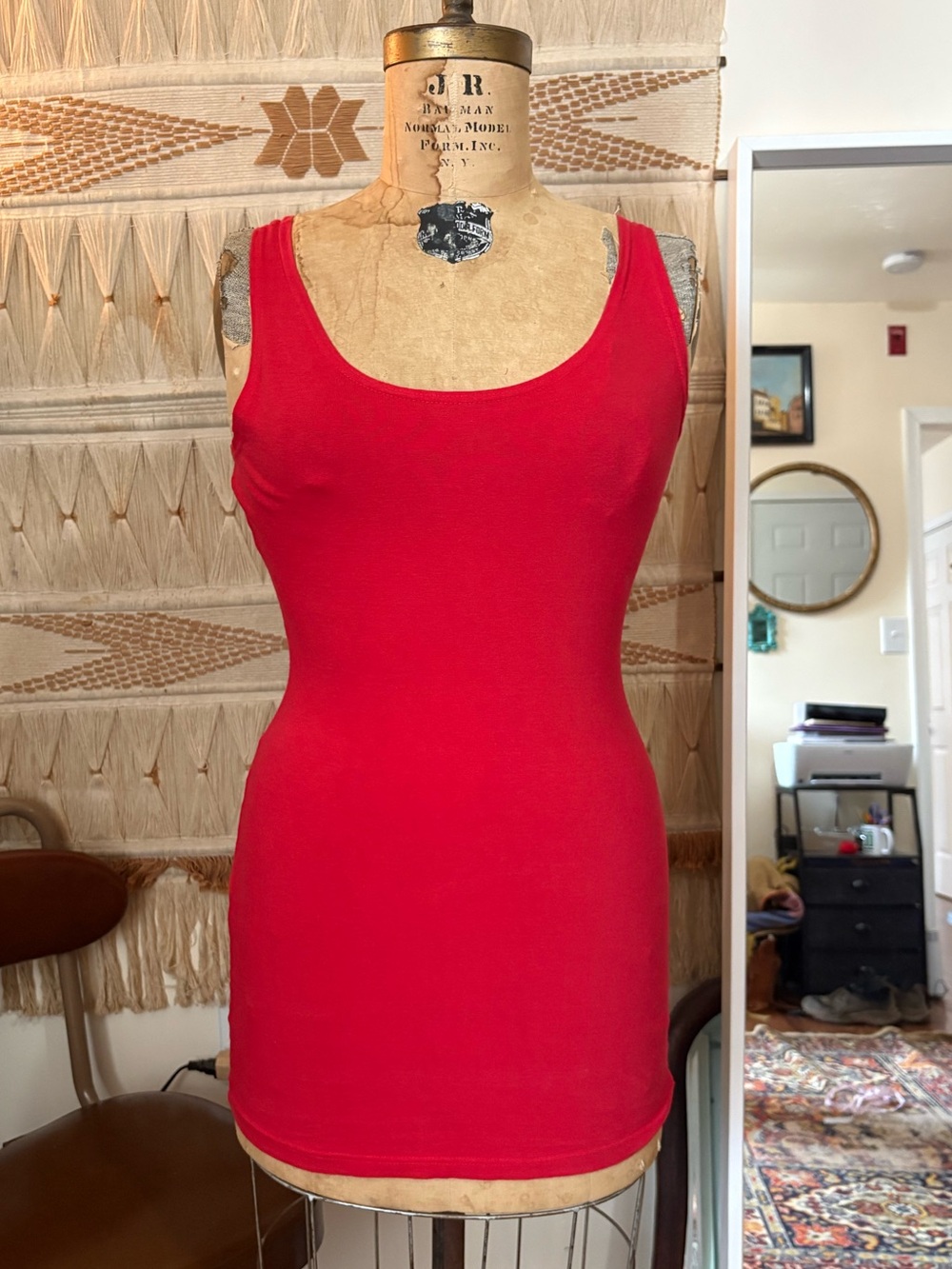 Frederick's of Hollywood Red Scoop Neck Sleeveless Dress